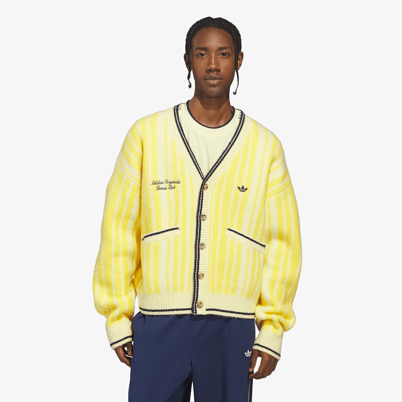 Sweater adidas Cheviot Knit Cardigan UNISEX Almost Yellow M