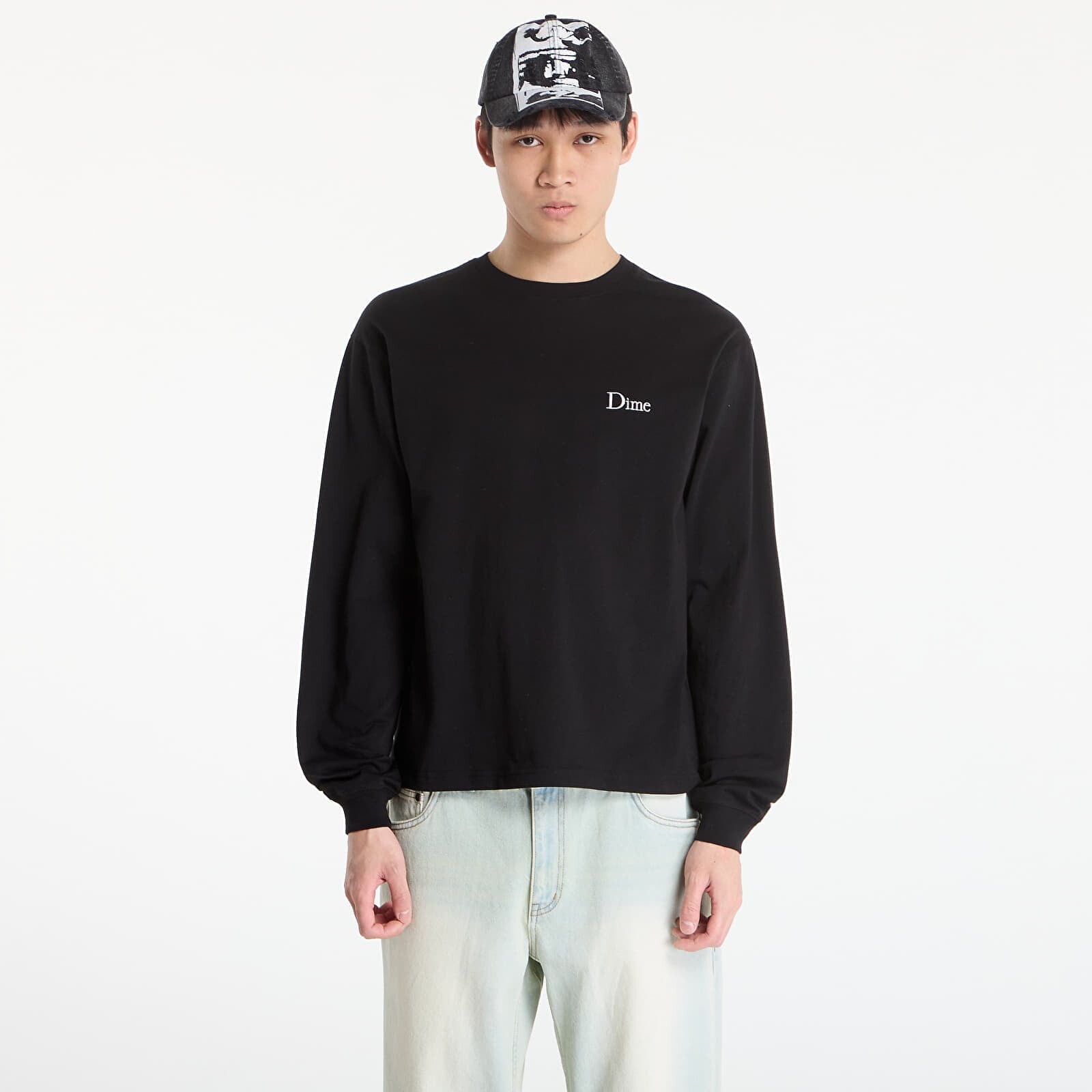 T-shirt DIME Classic Small Logo LS T-Shirt UNISEX Black L