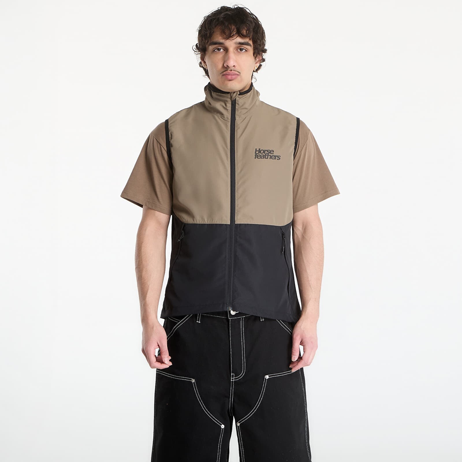 Vest Horsefeathers Hill Vest Taupe/ Black L