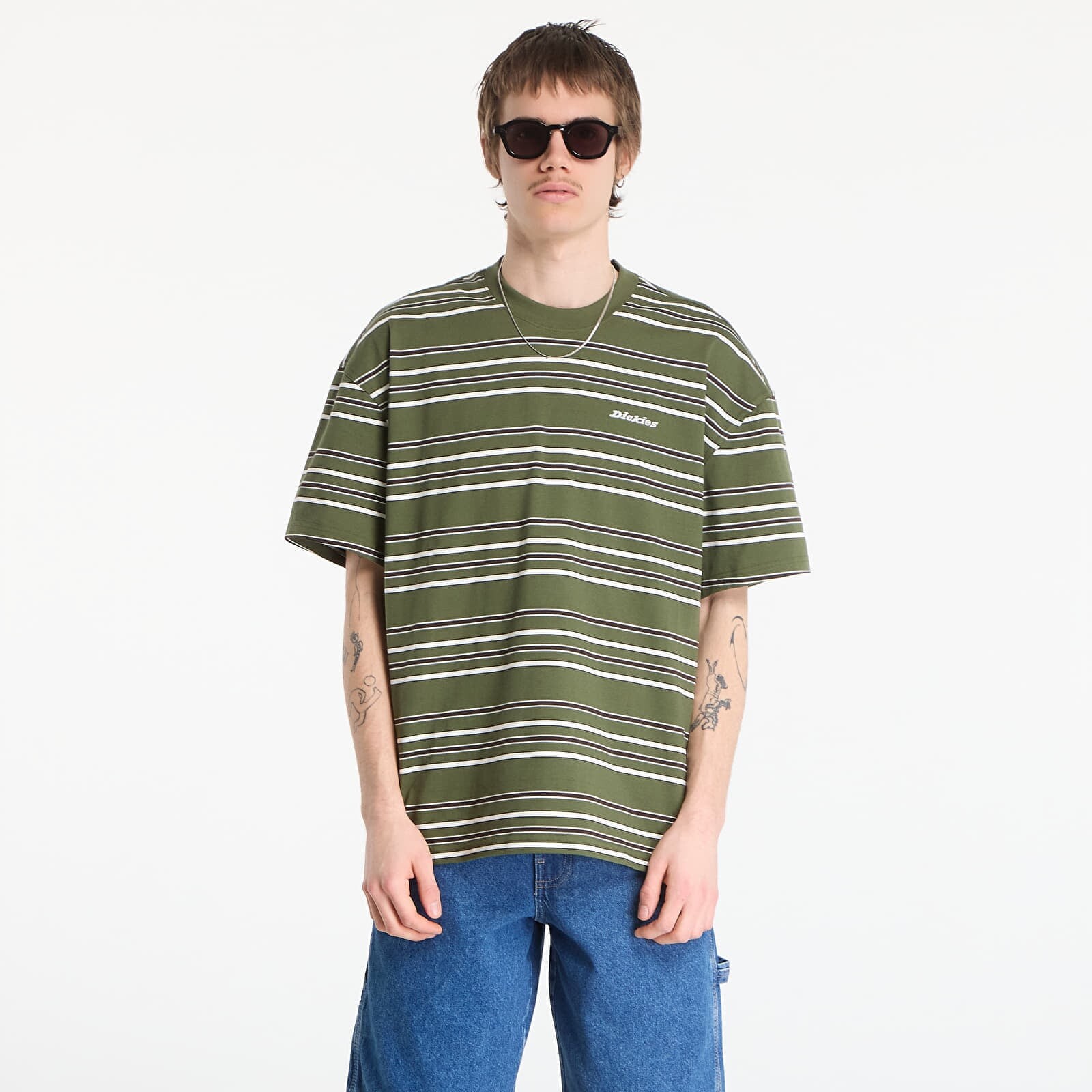 T-shirt Dickies East Liberty Stripe Ss Tee Cypress L