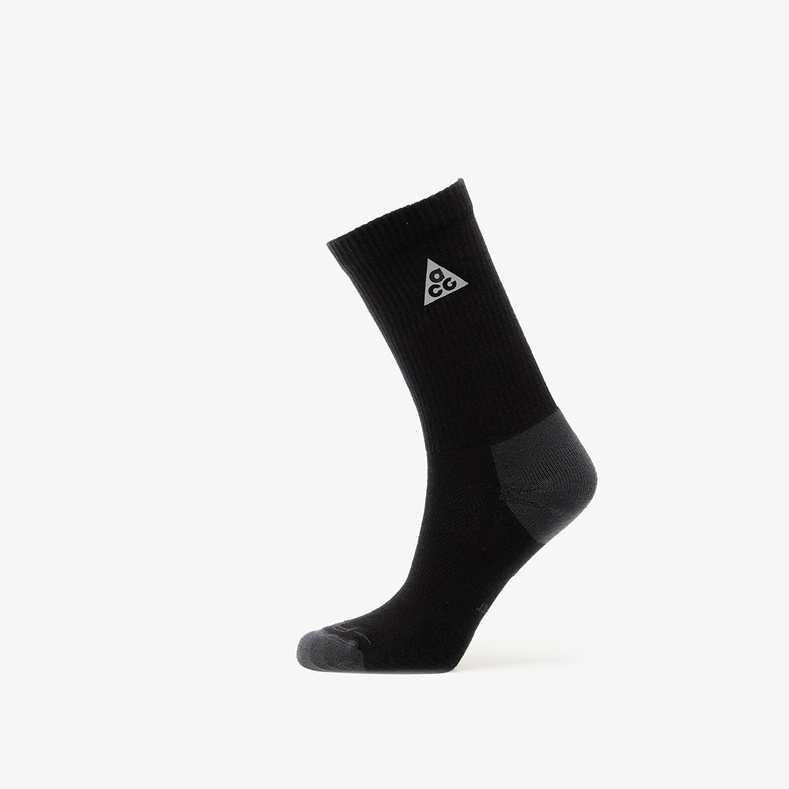 Nike ACG Everyday Elevated Crew Socks 1-Pack Black/ Dk Smoke Grey/ Reflective Silv S