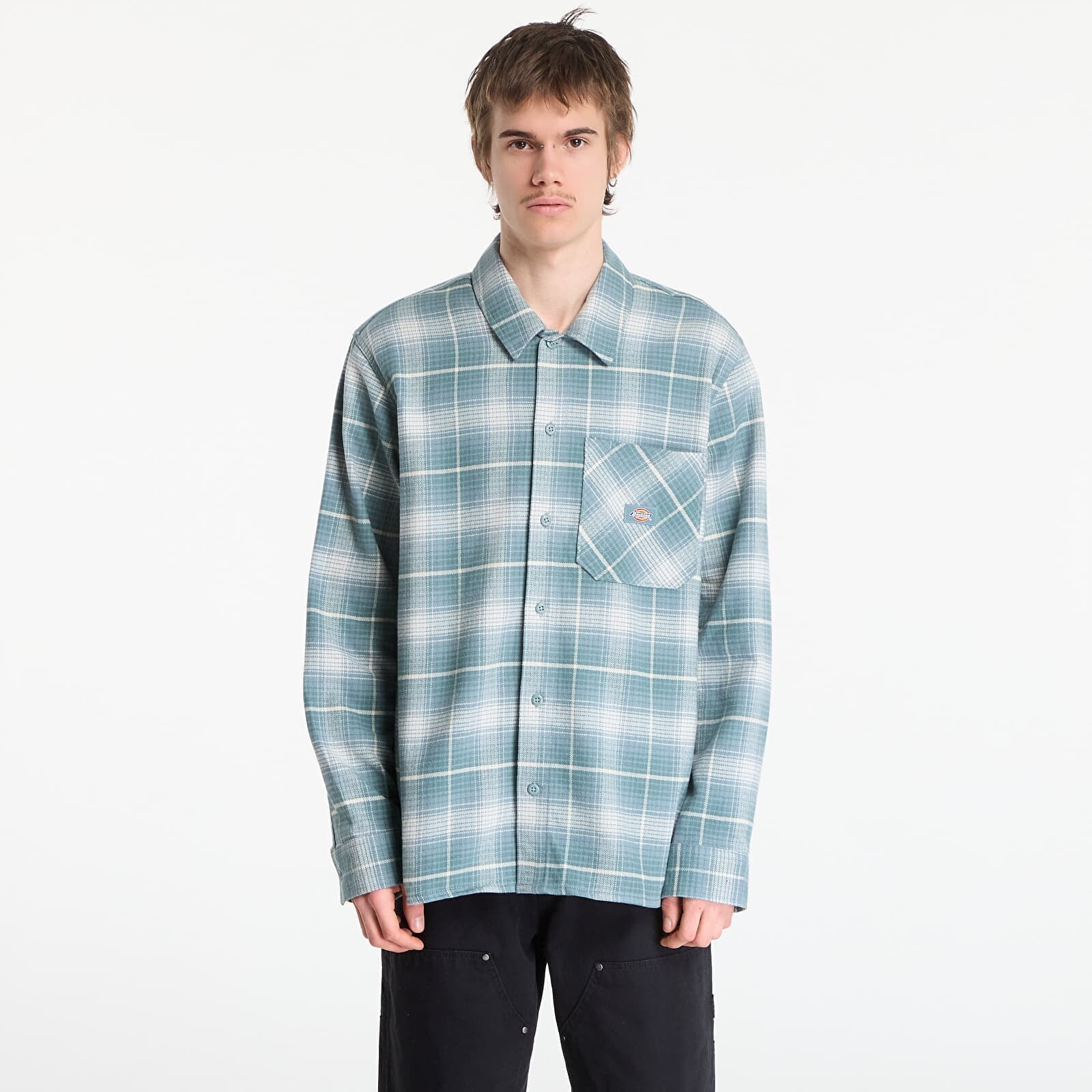 Shirt Dickies Forest Check Shirt Stormy Sea L