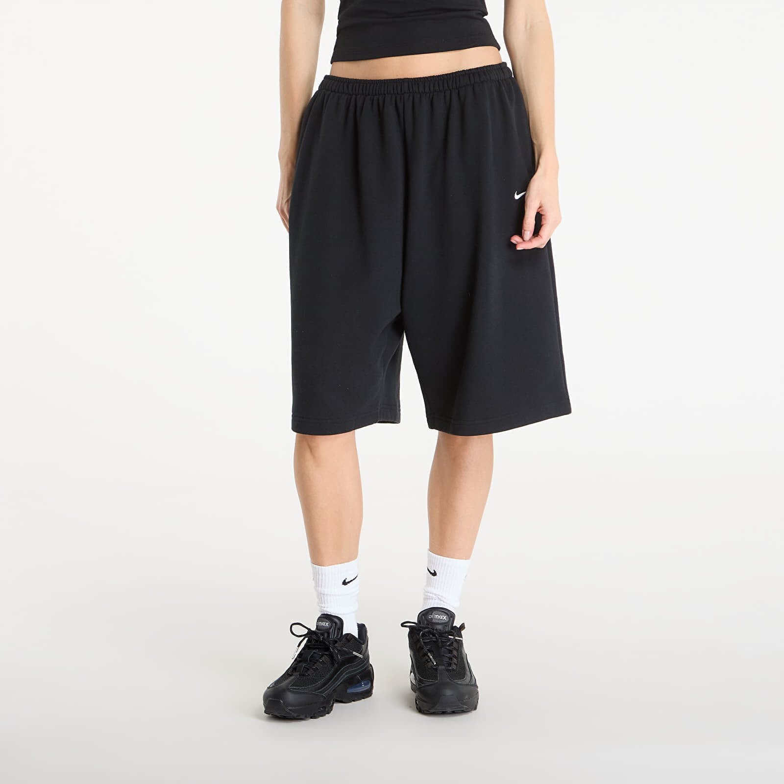 Nike Sportswear Women's French-Terry Shorts Black/ Sail M