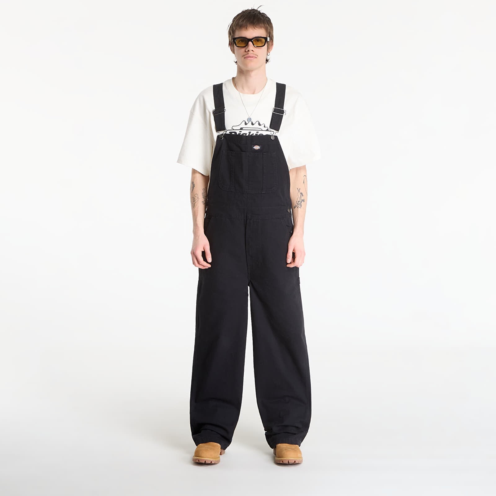 Pants Dickies Loose Canvas Bib Black L