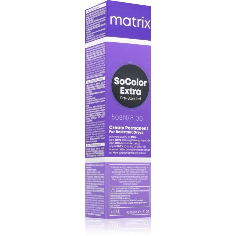 Matrix SoColor Extra Pre-Bonded permanent hair dye shade 508N 90 ml