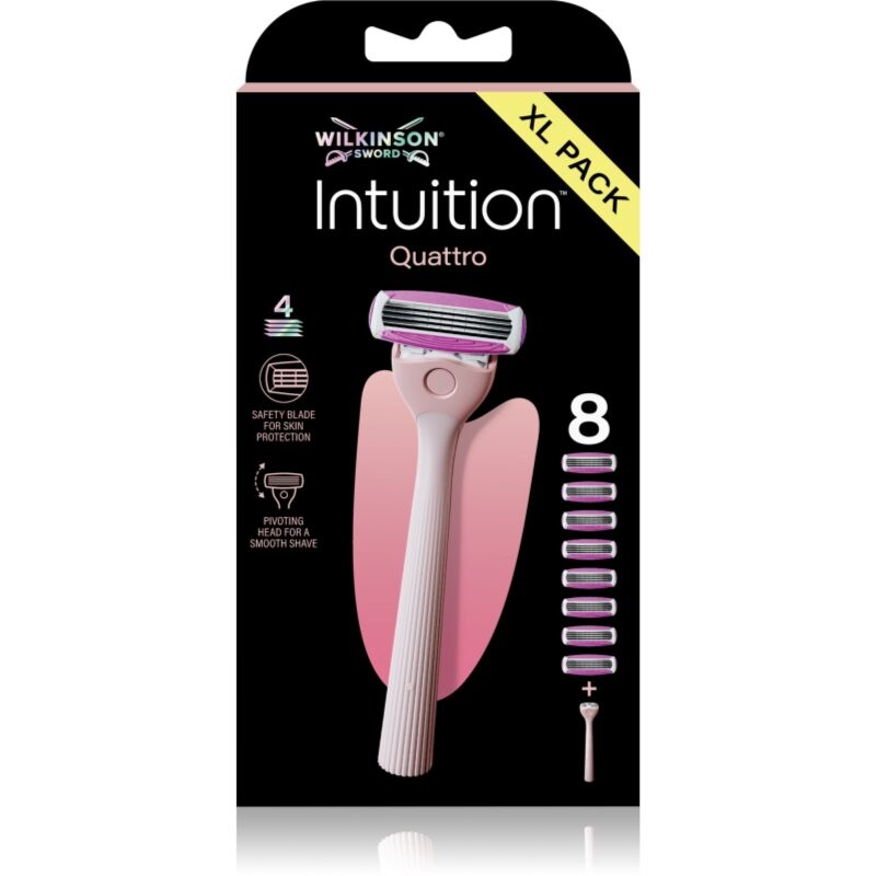 Wilkinson Sword Intuition Quattro shaver + spare blades 5 pcs