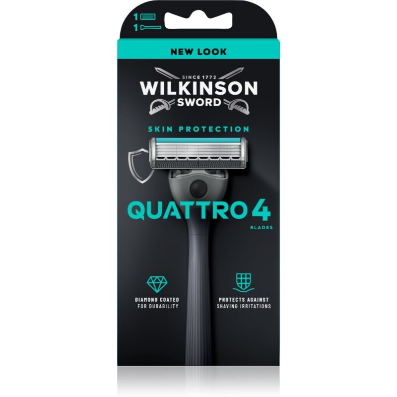 Wilkinson Sword Quattro Men's Razor shaver for men 1 pc