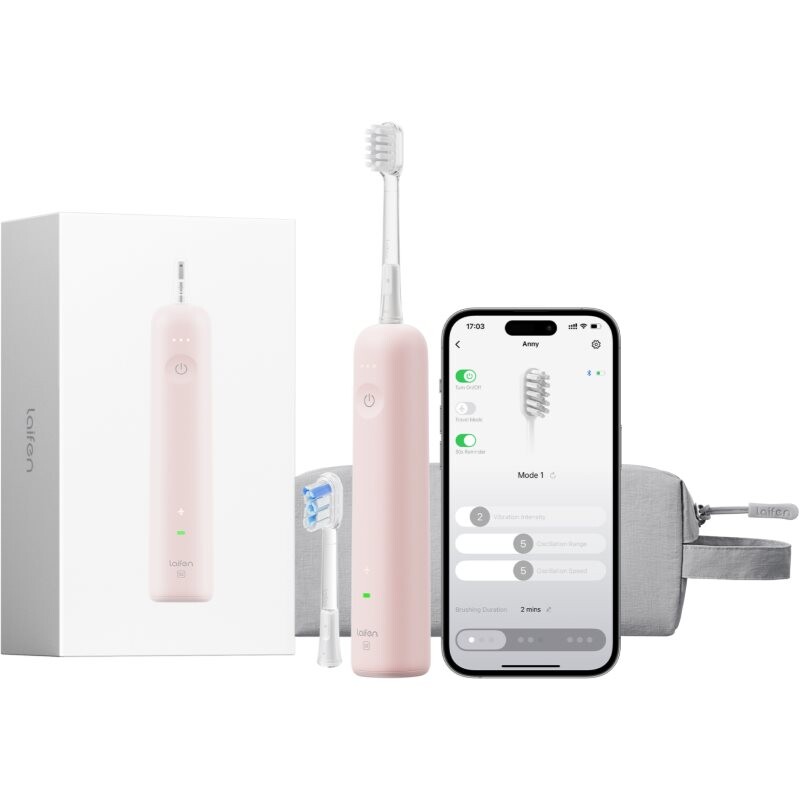 Laifen Wave Special electric toothbrush + 2 replacement heads Pink 1 pc