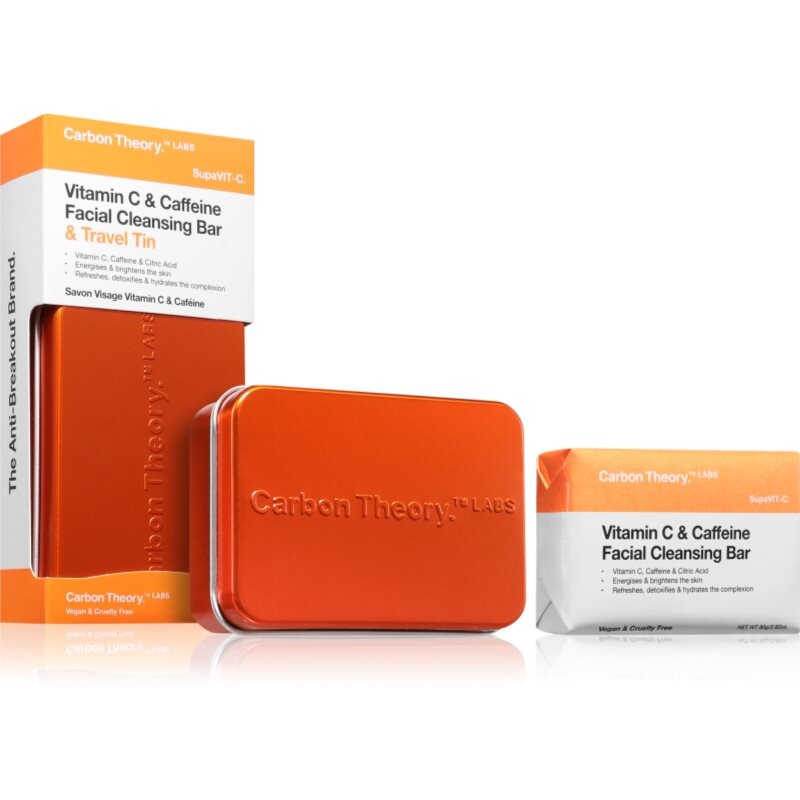 Carbon Theory SupaVIT-C Facial Cleansing Bar cleansing face soap with vitamin C 80 g