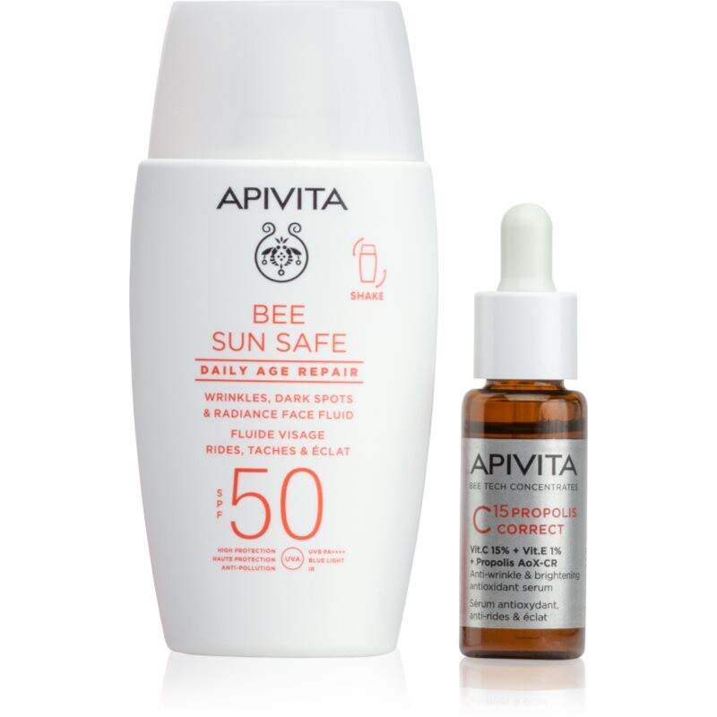 Apivita Bee Sun Safe Anti-Dark Spots Duo set for pigment spot correction