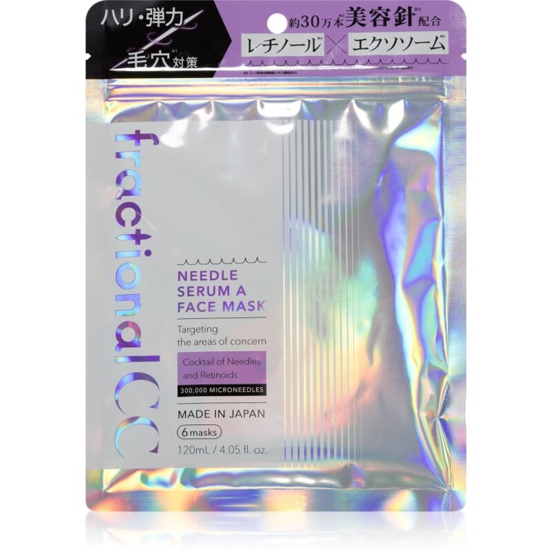 fractional CC Needle Serum A Face Mask firming face mask with retinol 6 pc