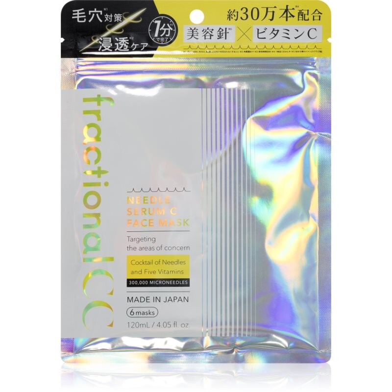 fractional CC Needle Serum C Face Mask brightening face mask with moisturising effect 6 pc