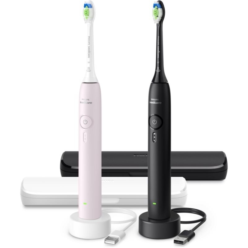 Philips Sonicare 3100 HX4072/42 sonic electric toothbrush duo-pack Pink & Black 1 pc
