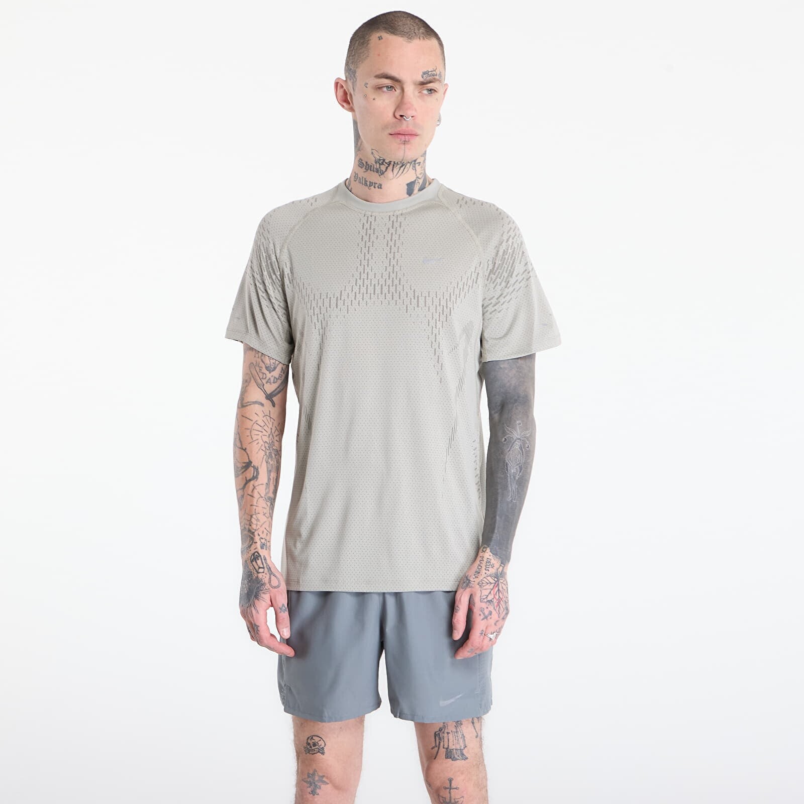 T-shirt Nike Stride Plus Men's Dri-FIT ADV Short-Sleeve Running Top Spruce Fog/ Light Army/ Reflective Silv S