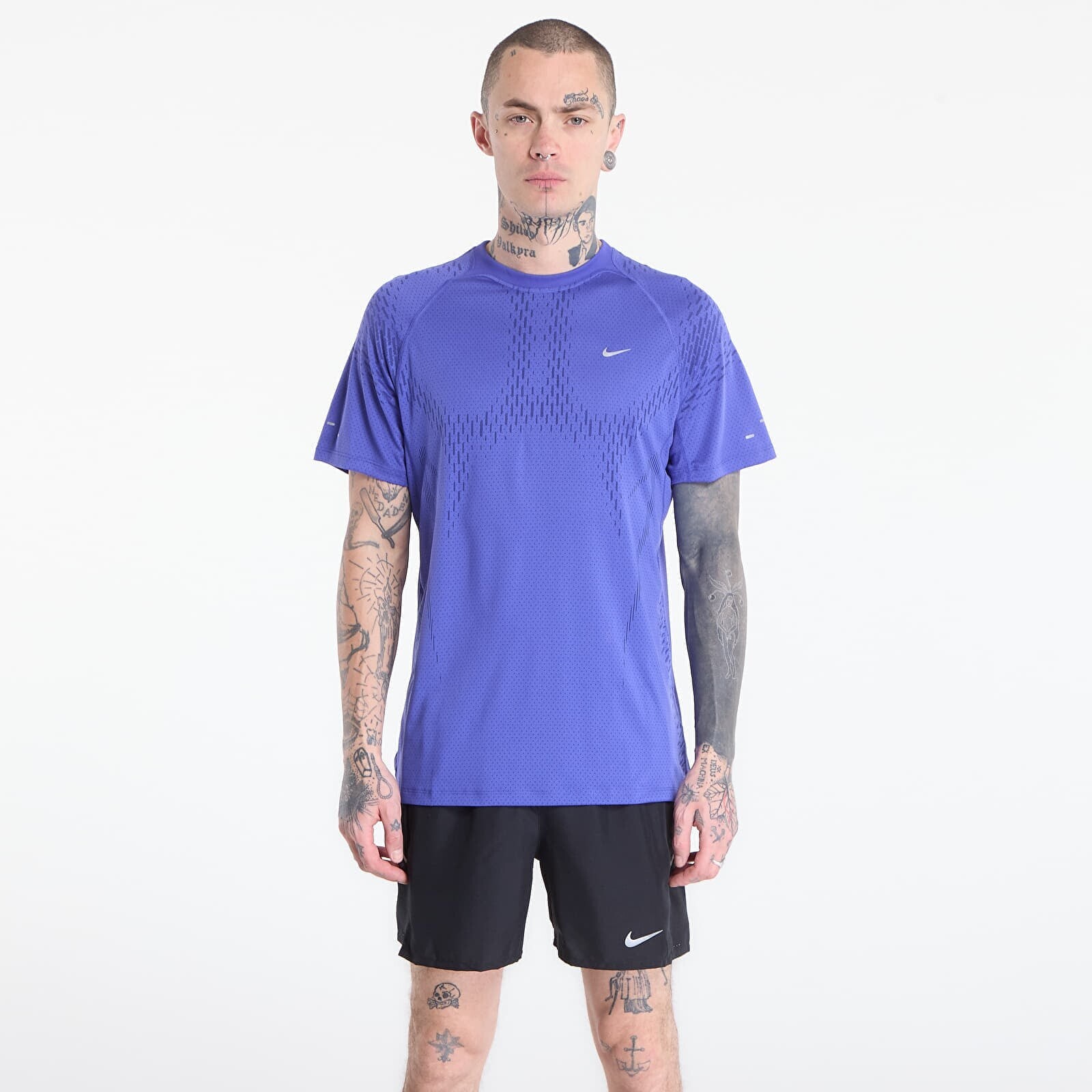 T-shirt Nike Stride Plus Men's Dri-FIT ADV Short-Sleeve Running Top Lapis/ Deep Royal Blue/ Reflective Silv M