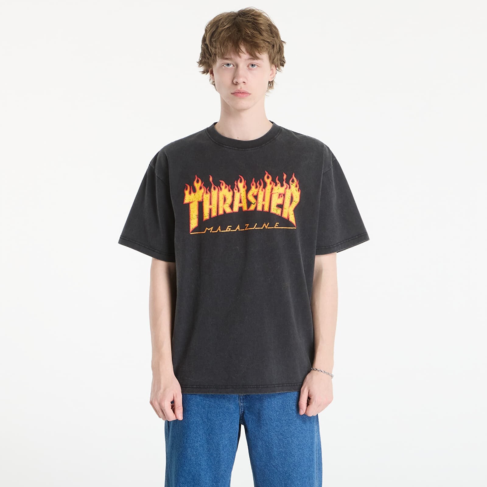 T-shirt Thrasher Flame Vintage T-Shirt Black L
