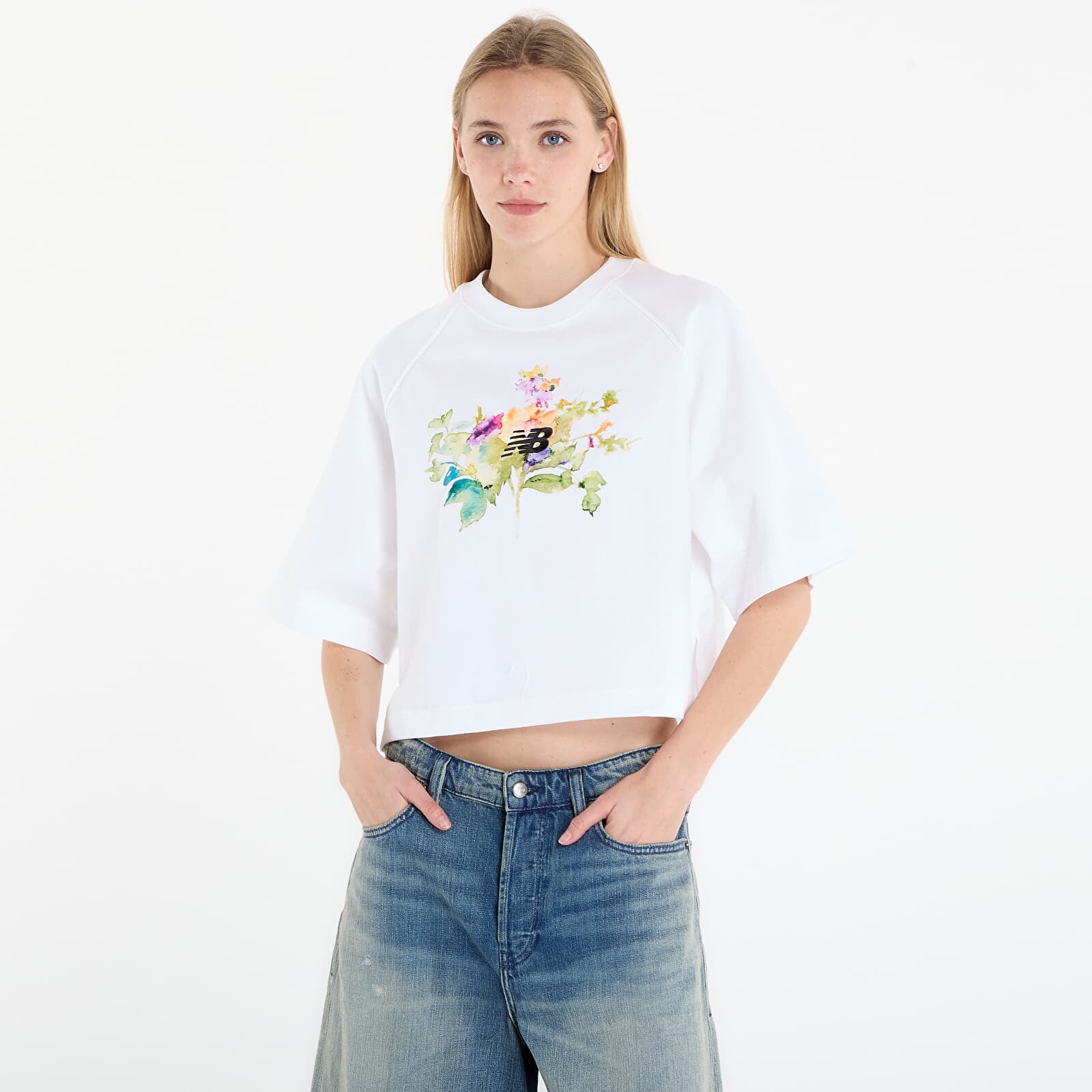 T-shirt New Balance Watercolor Multi Boxy T-Shirt White S