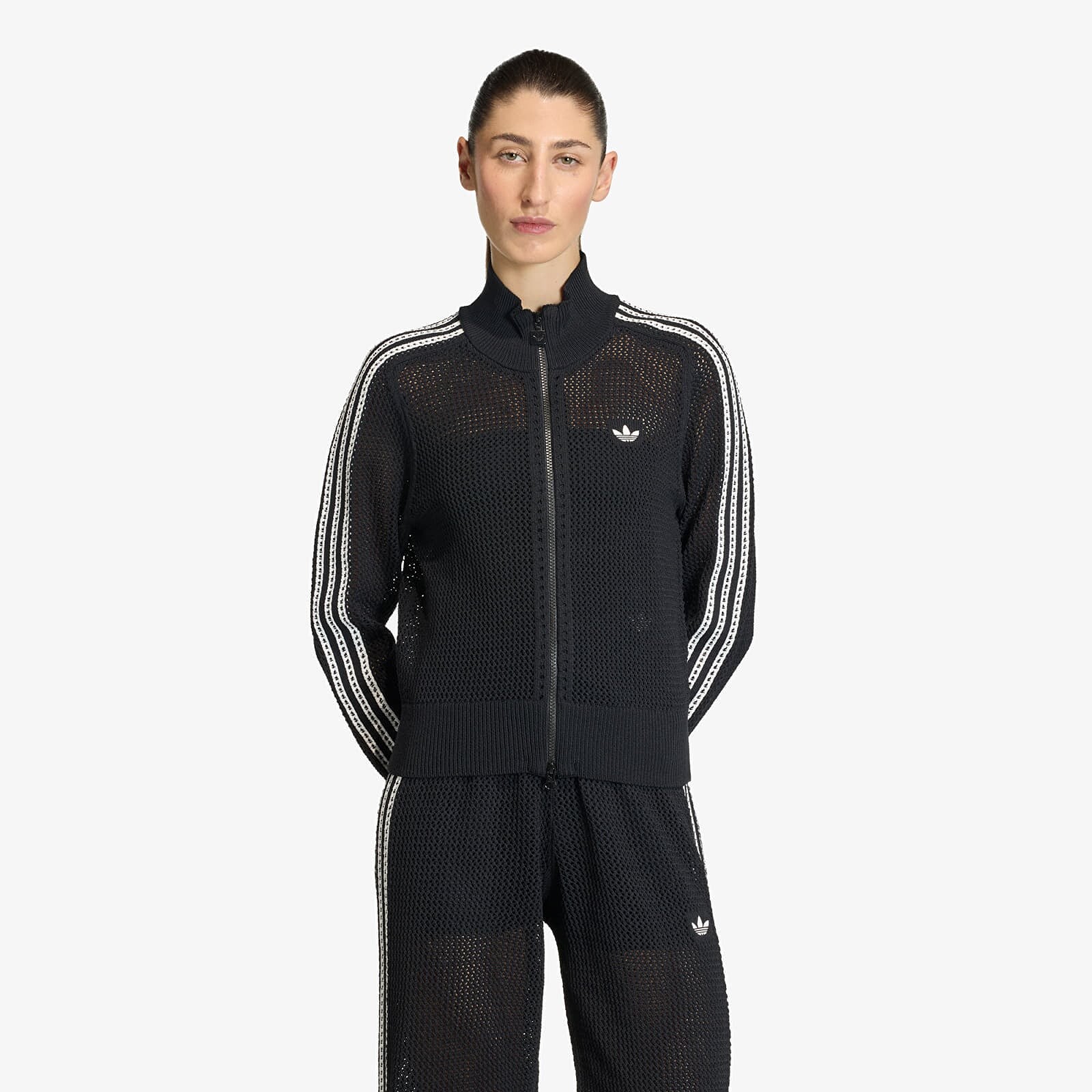 Sweatshirt adidas Knitted Crochet Firebird Track Top Black S