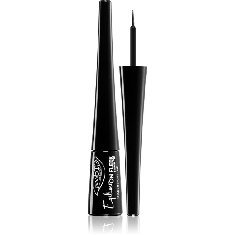 puroBIO Cosmetics On Fleek Brush Tip liquid eyeliner with brush 3 ml