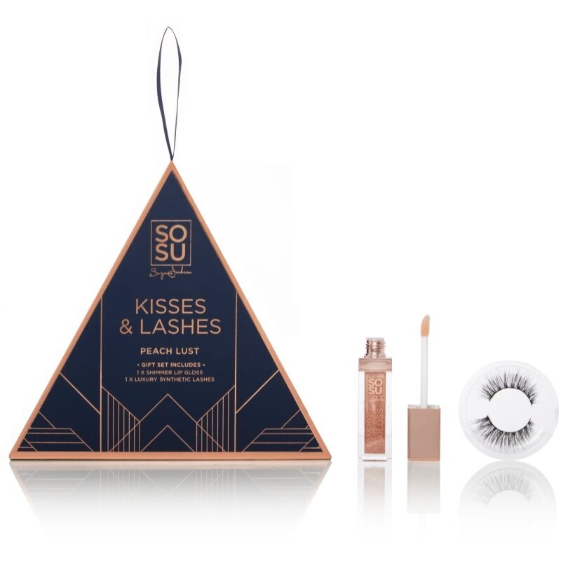 SOSU Cosmetics Limited Edition Kisses & Lashes gift set Peach Lust