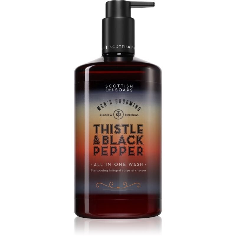 Scottish Fine Soaps Thistle & Black Pepper soap for face, body and hair 500 ml