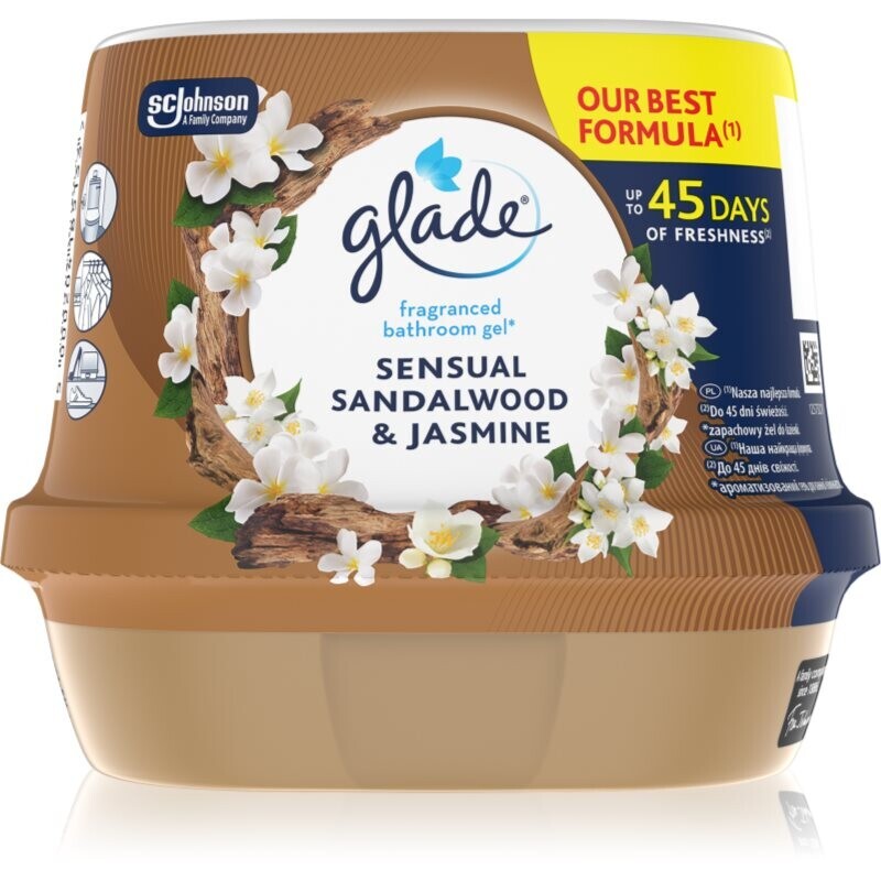 GLADE Sensual Sandalwood & Jasmine scented gel for the bathroom 180 g