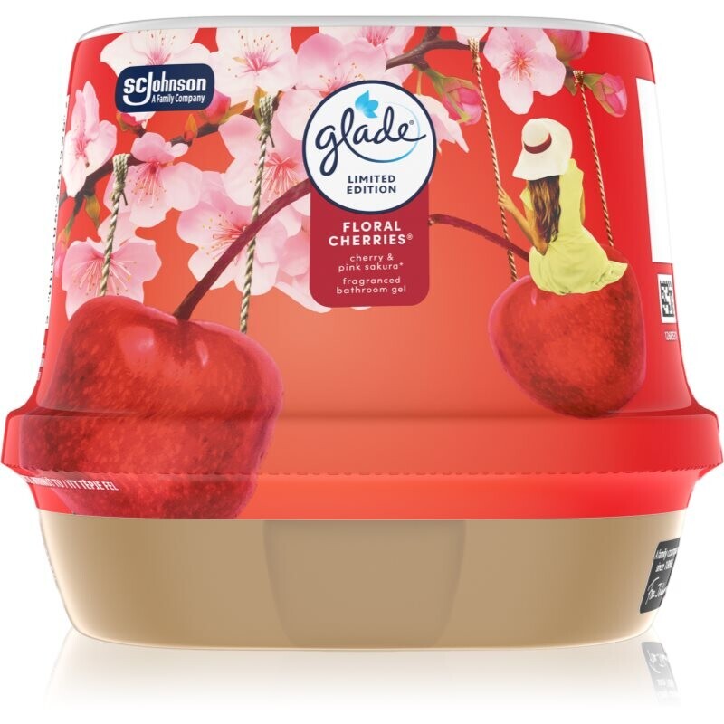 GLADE Floral Cherries scented gel for the bathroom 180 g