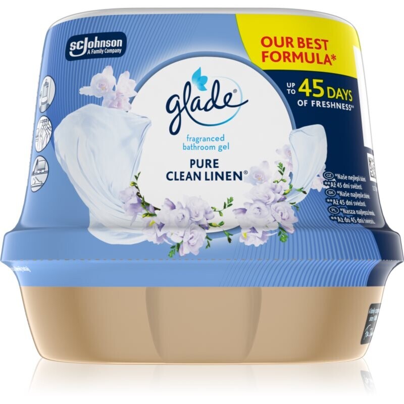 GLADE Clean Linen scented gel for the bathroom 180 g