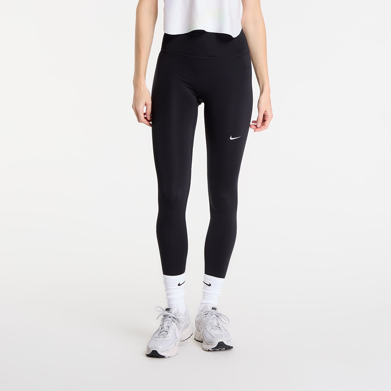 Pants Nike Tempo Women's High-Waisted 7/8 Running Leggings Black/ Reflective Silv S