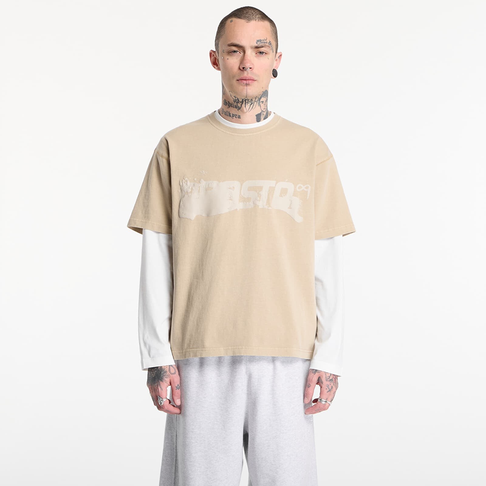 T-shirt Prosto T-shirt Splash Beige S