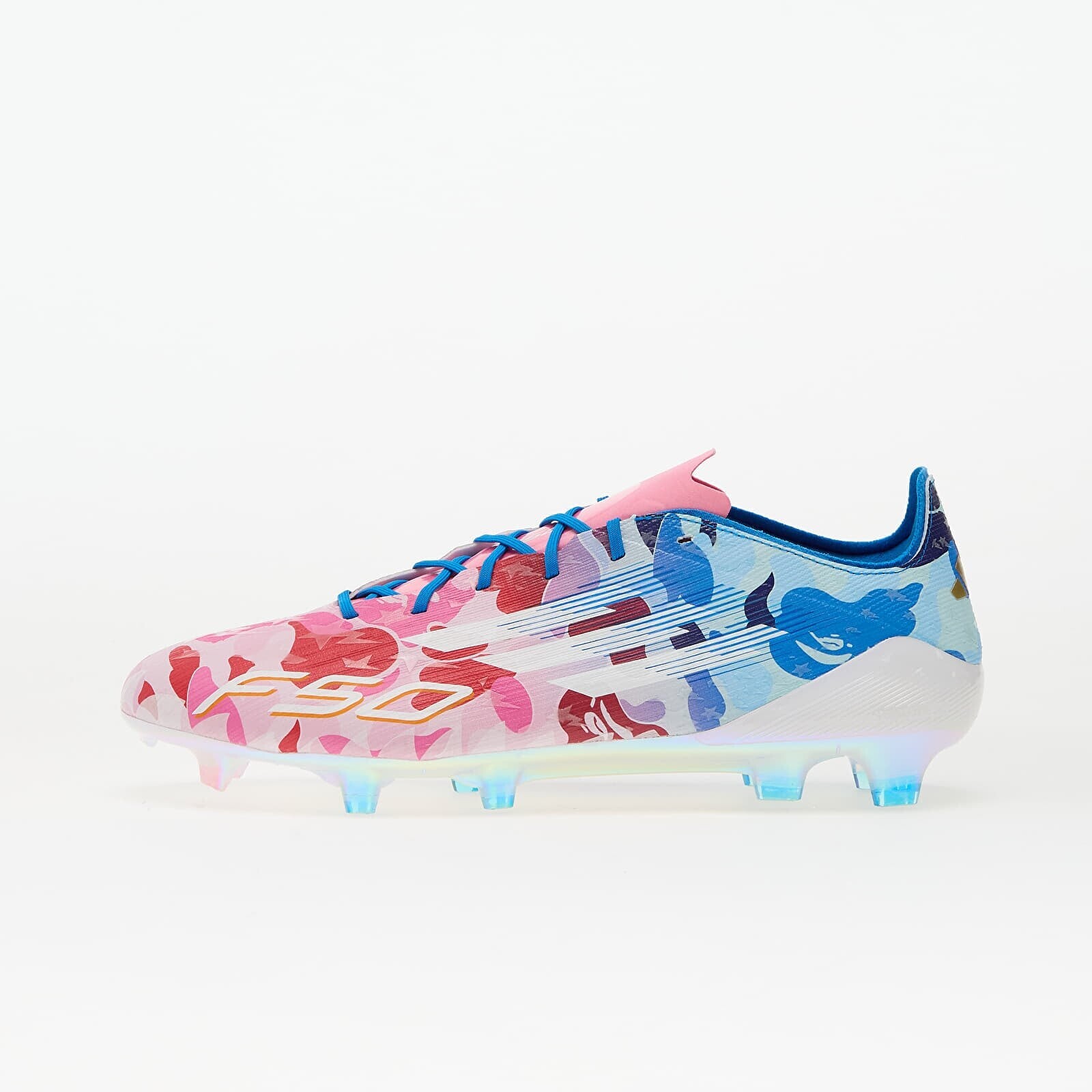 Sneakers adidas x BAPE F50 Elite Fg Clear Pink/ Ftw White/ Ice Blue UK 6