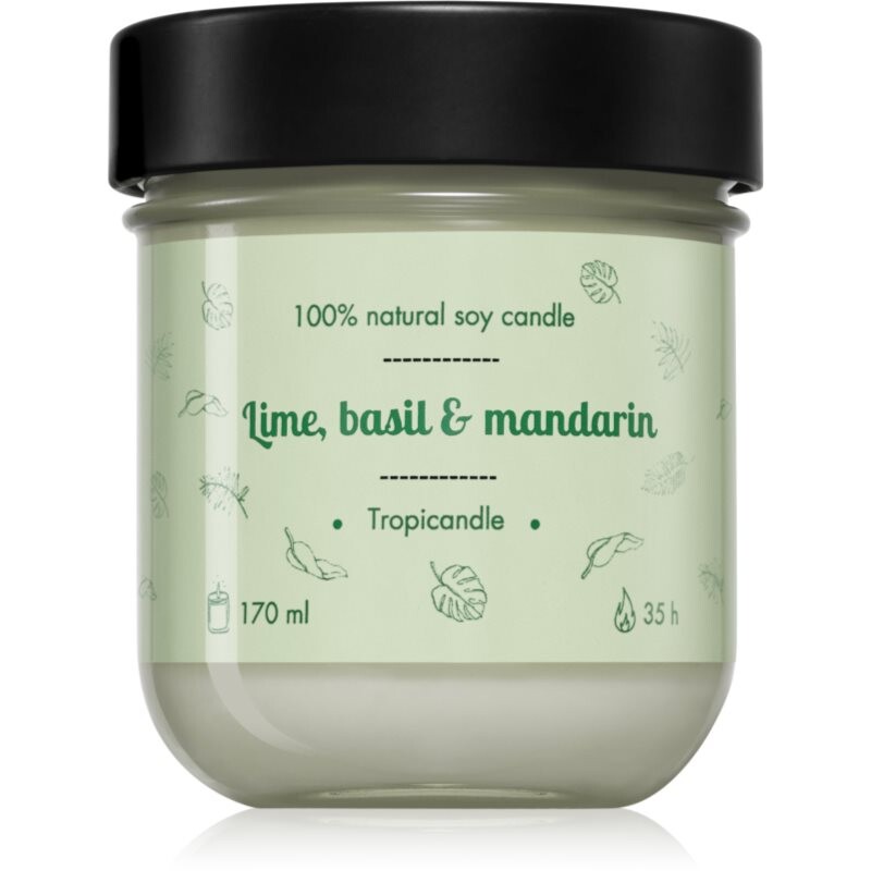 Tropicandle Lime, Basil & Mandarin scented candle 170 ml