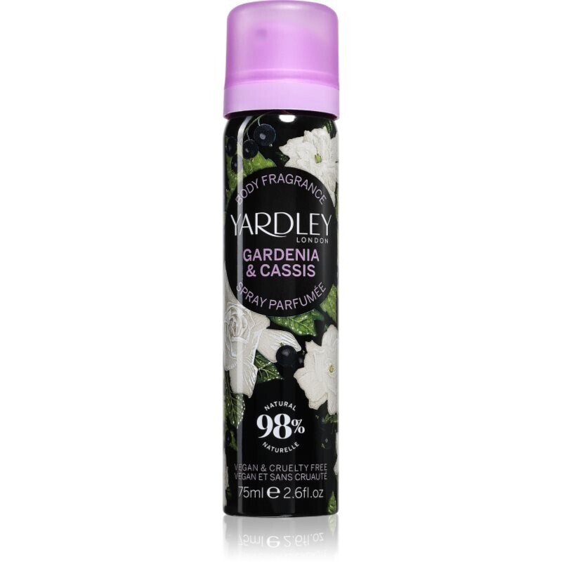 Yardley Gardenia & Cassis body spray with fragrance for women 75 ml