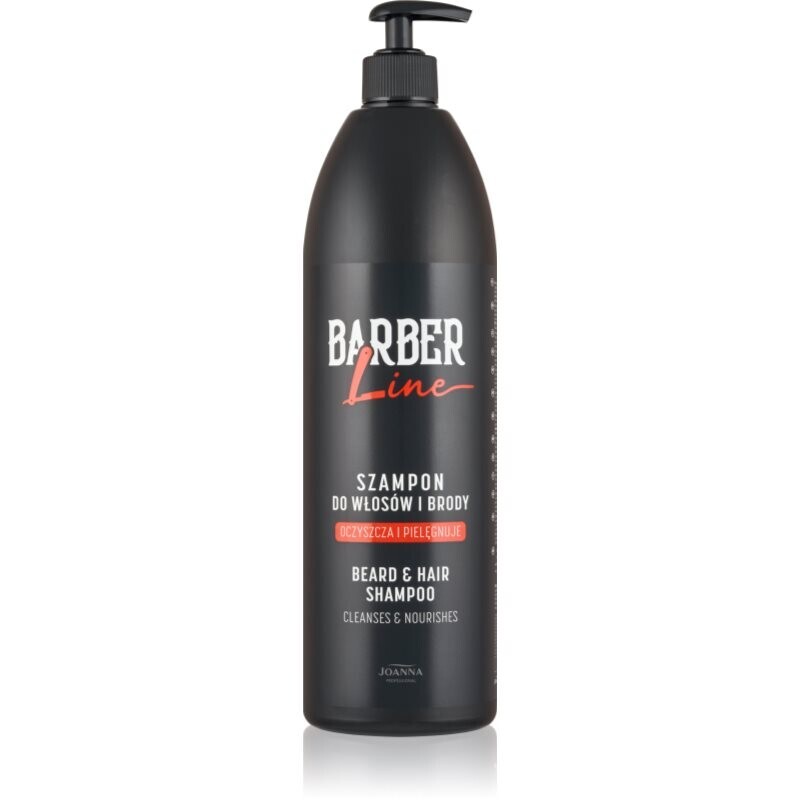 Joanna Barber Line Beard and Hair Shampoo beard and hair shampoo for men 1000 ml