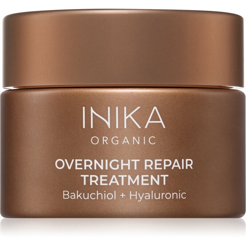 INIKA Organic Overnight Repair Treatment night regenerating mask for intensive hydration 50 ml