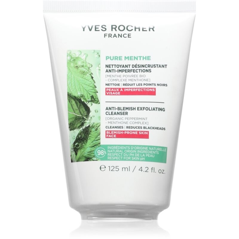 Yves Rocher Pure Menthe gentle cleansing gel with exfoliating effect 125 ml