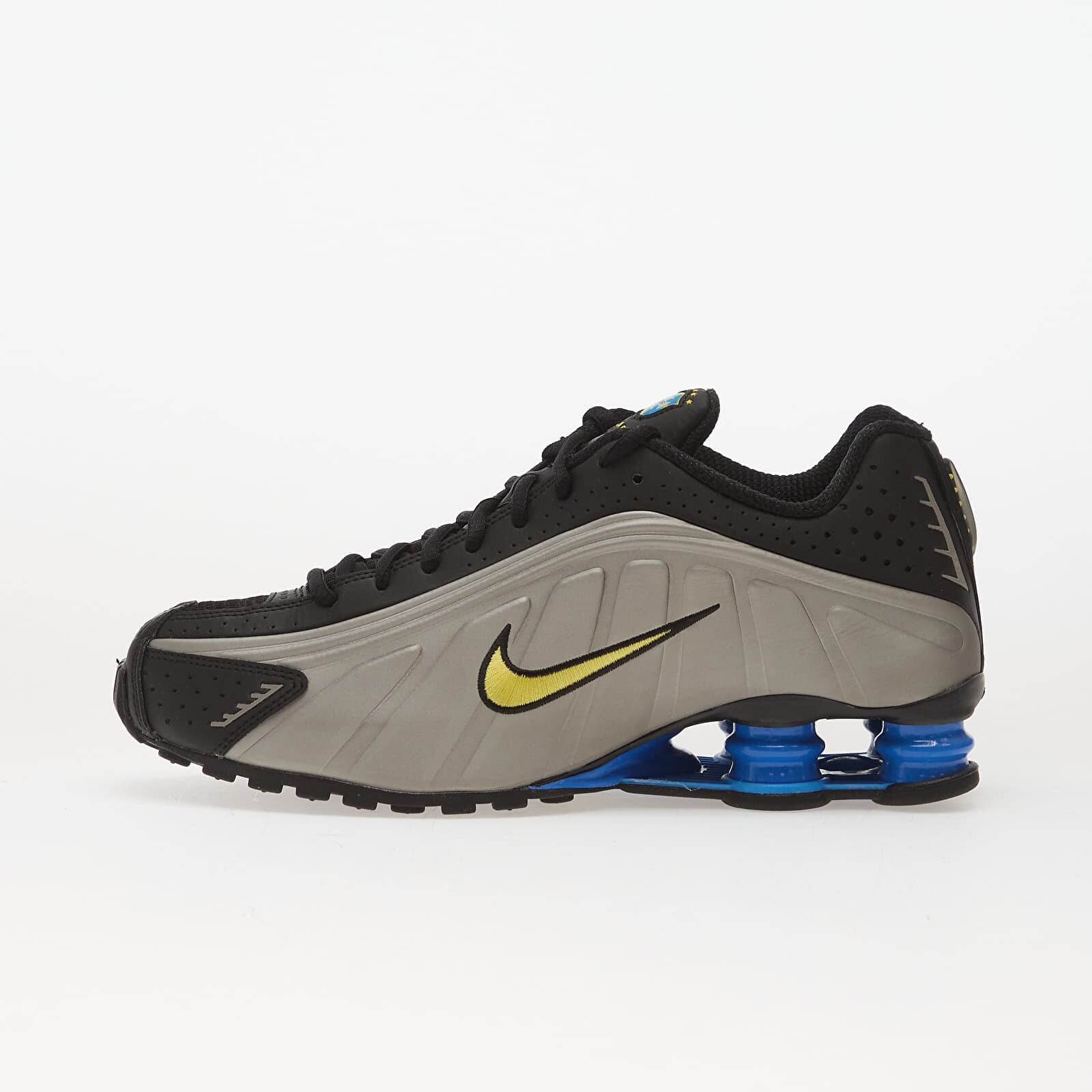 Sneakers Nike Shox R4 Black/ Canary-Mtlc Pewter-Lt Photo Blue UK 8