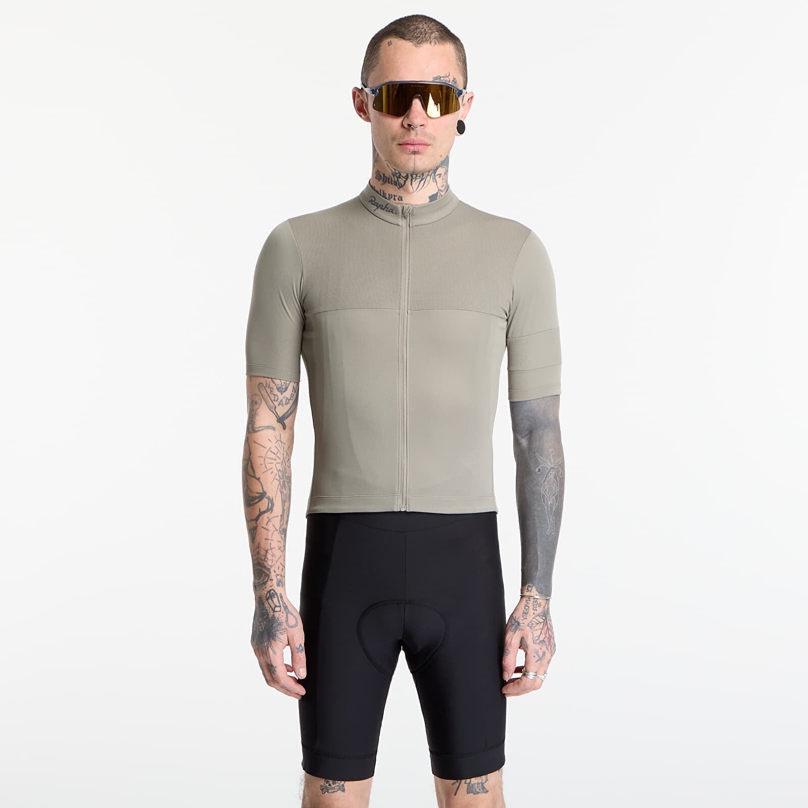 T-shirt Rapha Men's Brevet Element Jersey Khaki/ Black XL