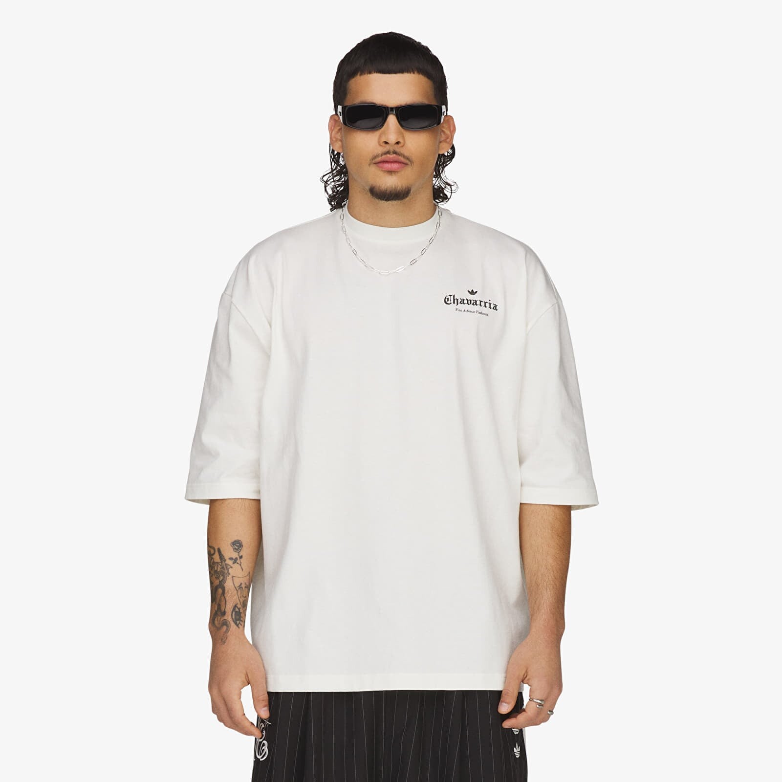 T-shirt adidas Chavarria Logo Ss T-Shirt Off White L