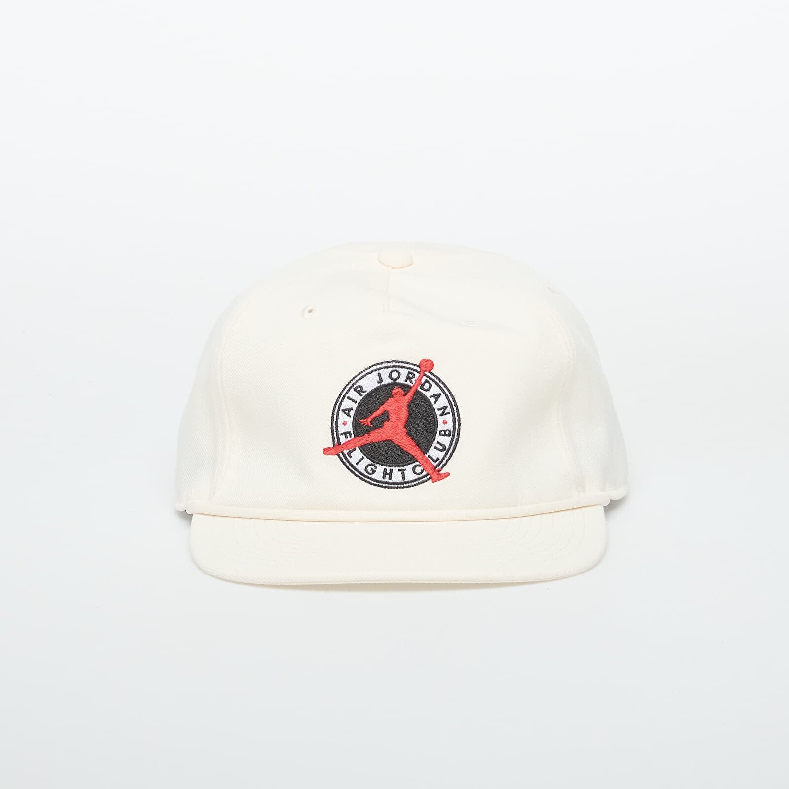 Jordan Flight Club Pro Unstructured Flat Bill Hat Pale Ivory/ Black L/XL