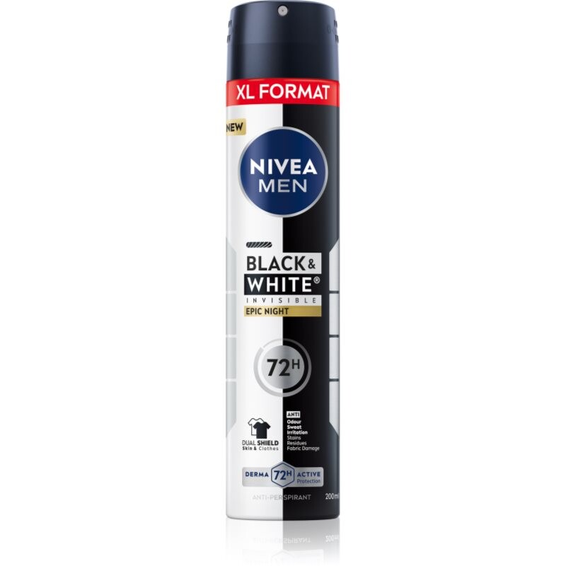 NIVEA MEN Black & White Epic Night antiperspirant spray for men 200 ml