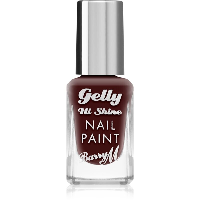 Barry M Gelly Hi Shine nail polish shade Black Cherry 10 ml