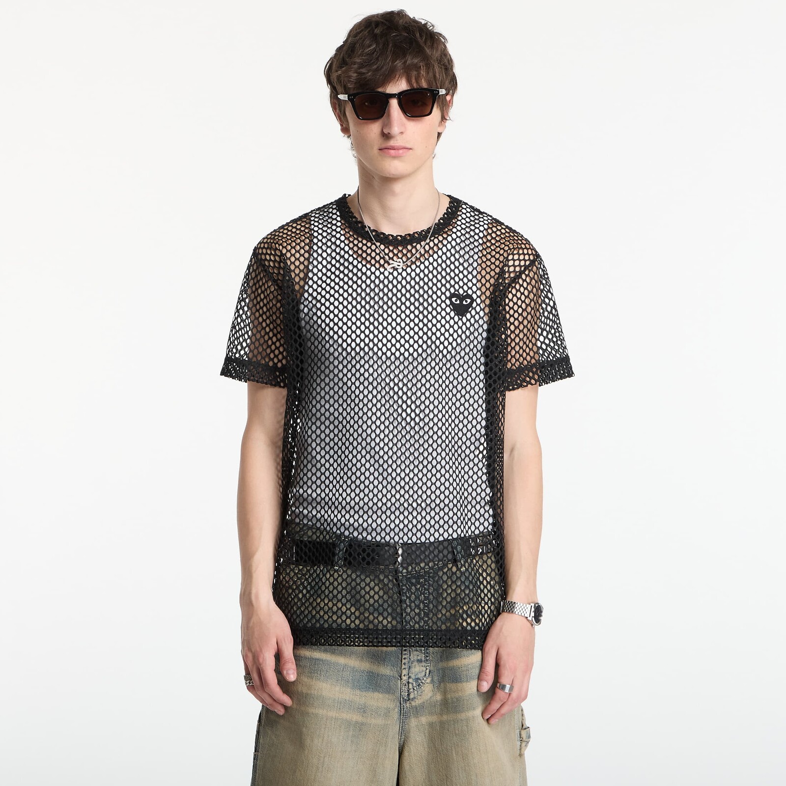 T-shirt Comme des Garçons PLAY T-Shirt Red Emblem Black M