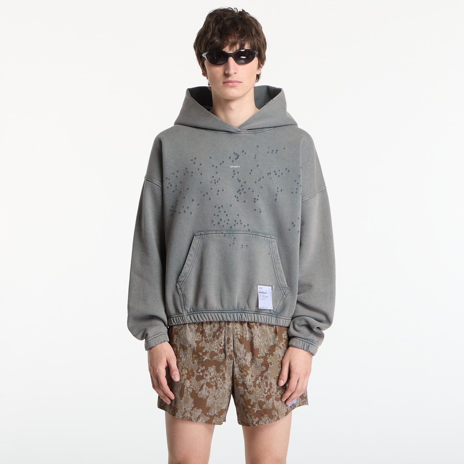 Sweatshirt Satisfy MothTech Hoodie Faded Black S