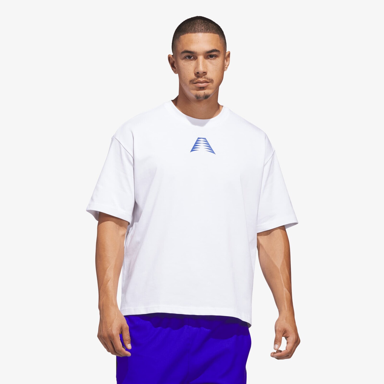 T-shirt adidas Anthony Edwards Believe That T-Shirt White/ Lucid Blue S