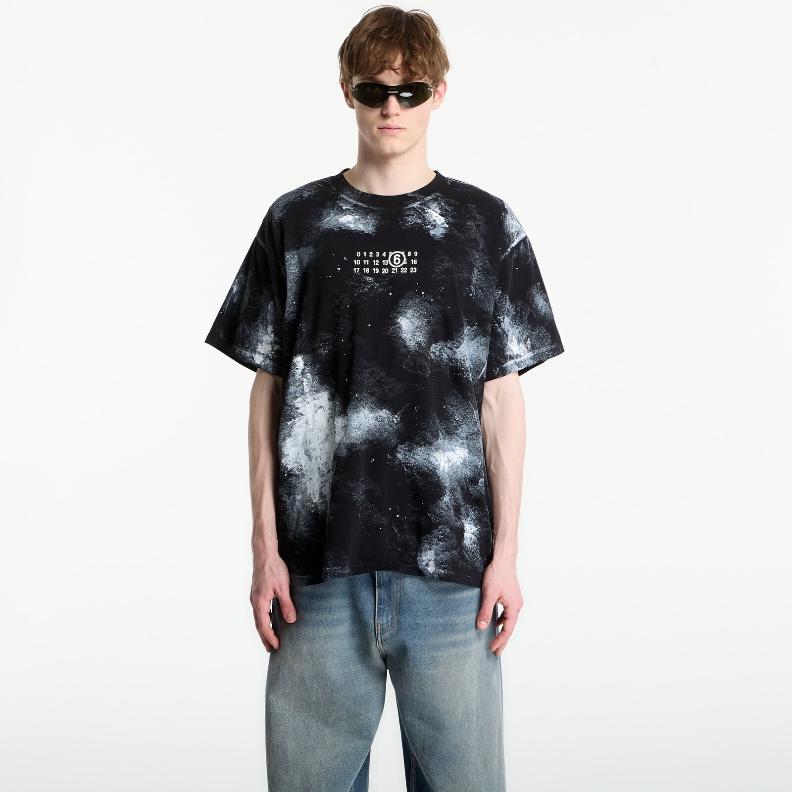 T-shirt MM6 Paint Jersey T-Shirt Black S