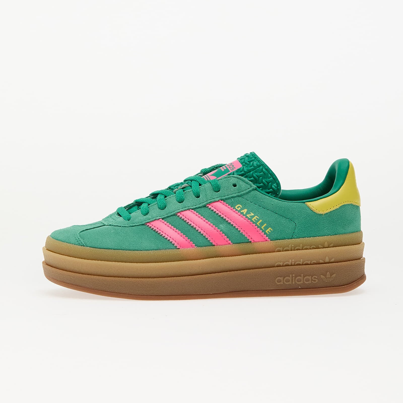 Sneakers adidas Gazelle Bold W Court Green/ Lucid Pink/ Pure Sulfur UK 6.5