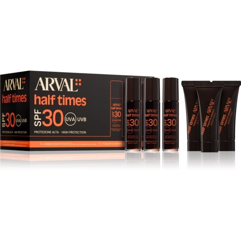 Arval Half Times Fast Tanning Bottle + Tube Set set to accelerate tanning