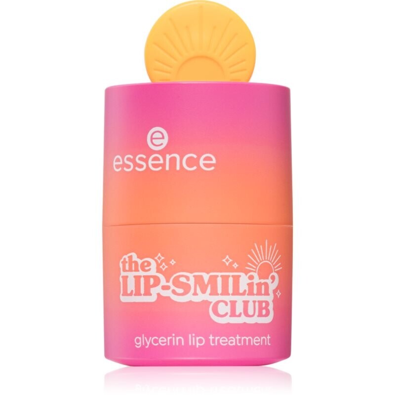 essence the LIP-SMILIN' CLUB lip balm with glycerine shade 01 Sunshine Mood: On! 12 g