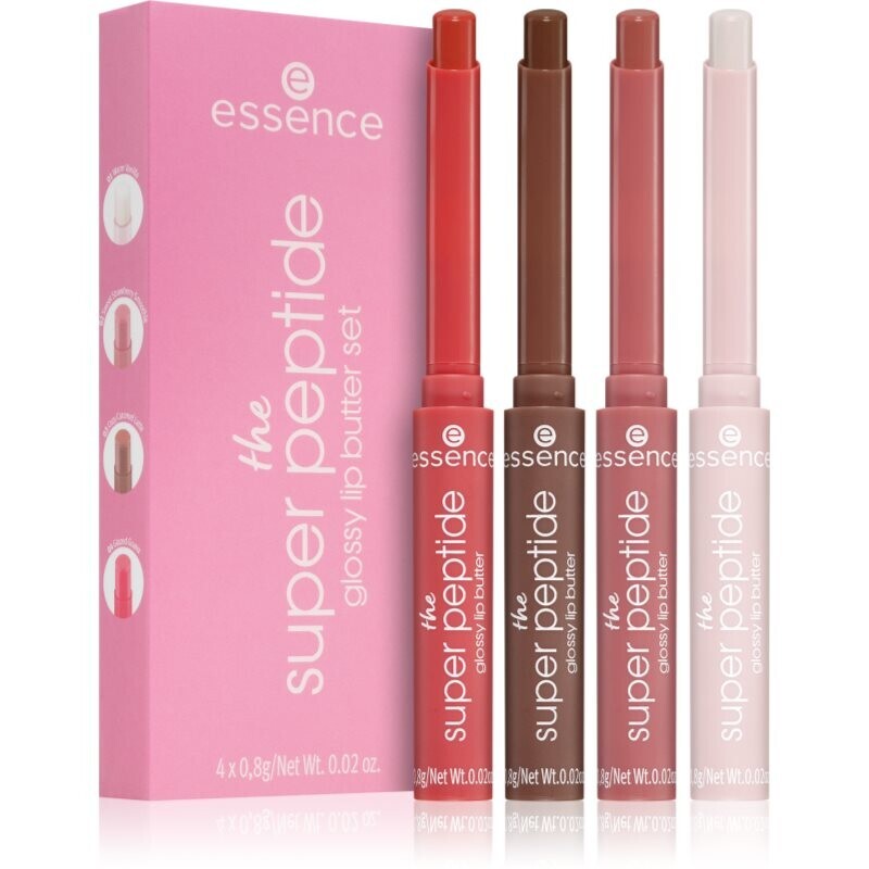essence the super peptide glossy lip butter set lip set